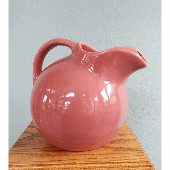 Vintage Homer Laughlin HARLEQUIN Rose Service Water Pitcher Ball Jug Pitcher - Picture 1 of 9